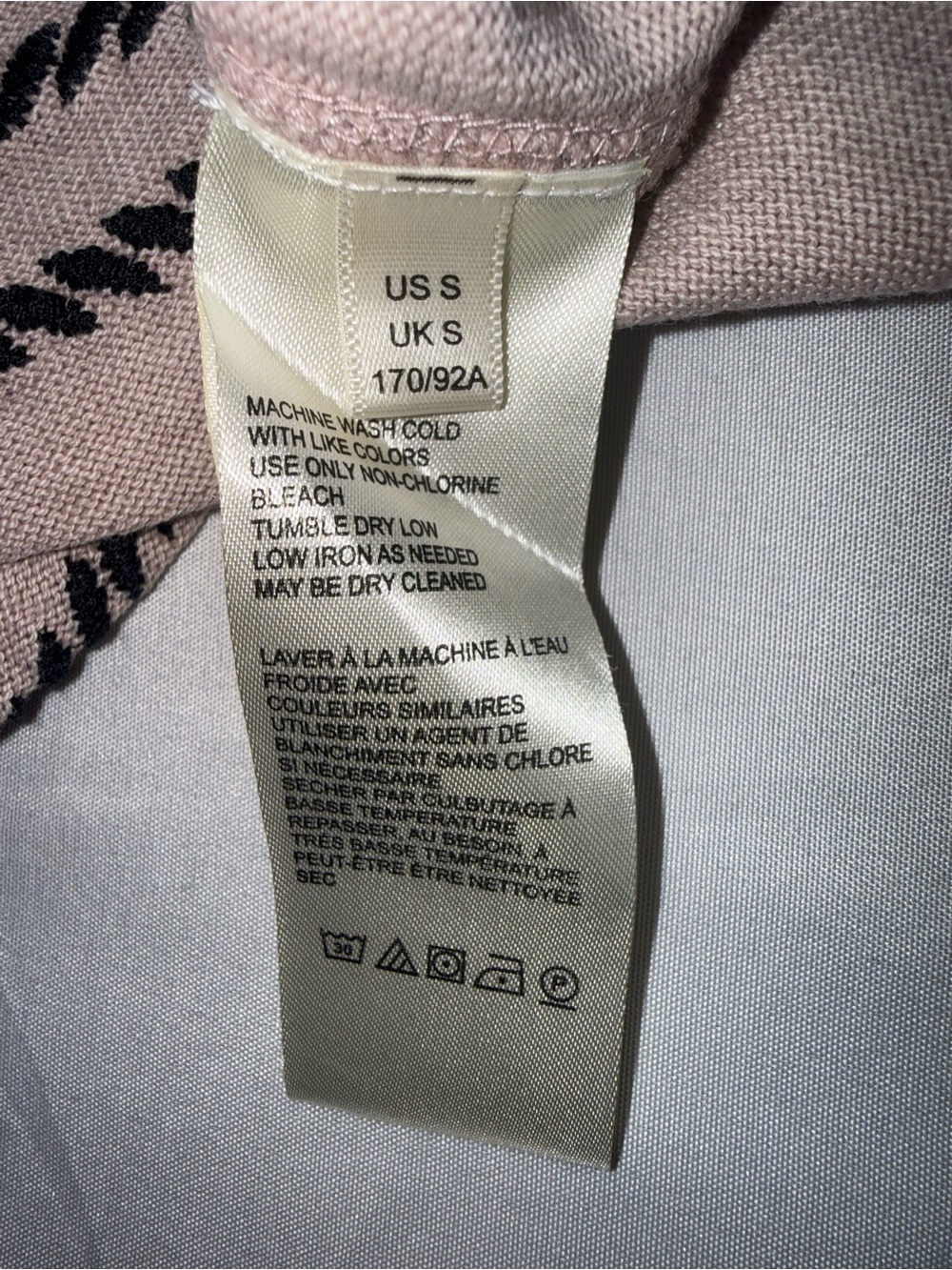 Free People Women Light Blush/Beige Striped Boho Flowy Oversized top size Small - Picture 16 of 16